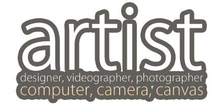 artist : designer, videographer, photographer, computer, camera, canvas